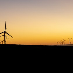 Wind Turbines at Sunset