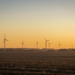 Wind Turbines at Sunset