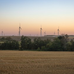 Wind Turbines at Sunset