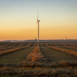 Wind Turbines at Sunset