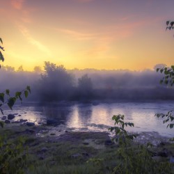 Foggy Sunrise on the Roseau River