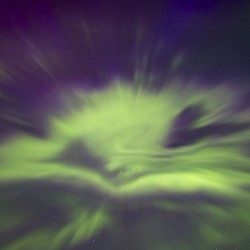 Green and Purple Aurora Burst