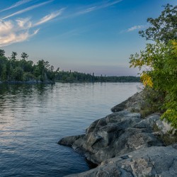 Rocky Shoreline Reflection