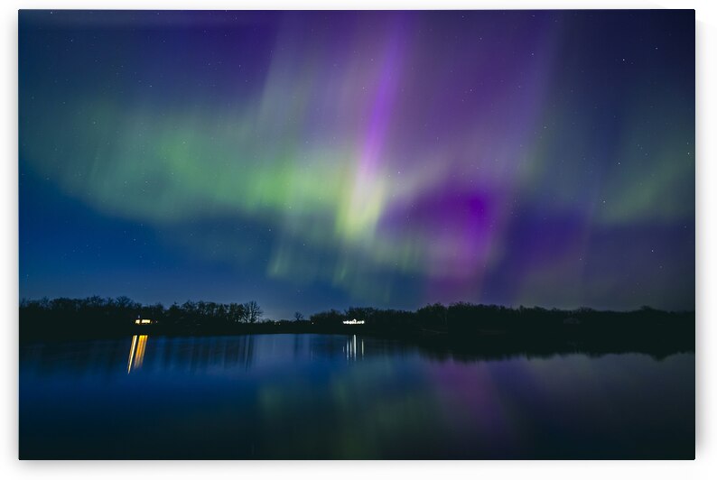Northern Lights on the Lake by Marc Gilbert Photography