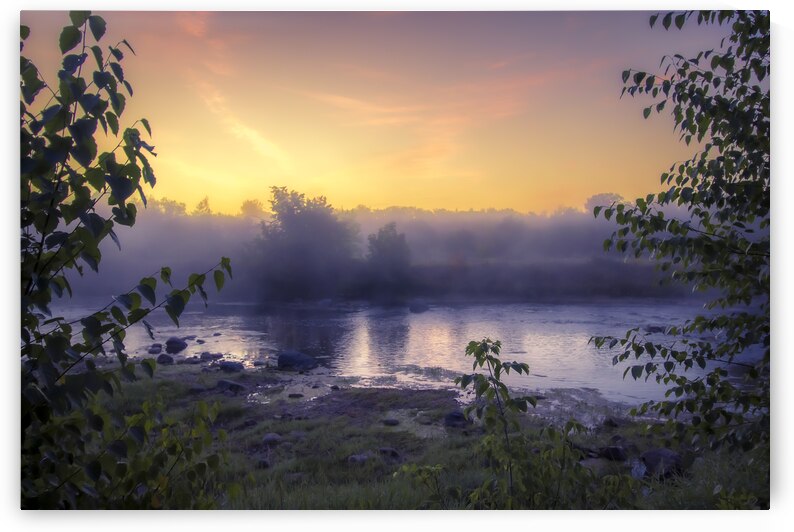 Foggy Sunrise on the Roseau River by Marc Gilbert Photography