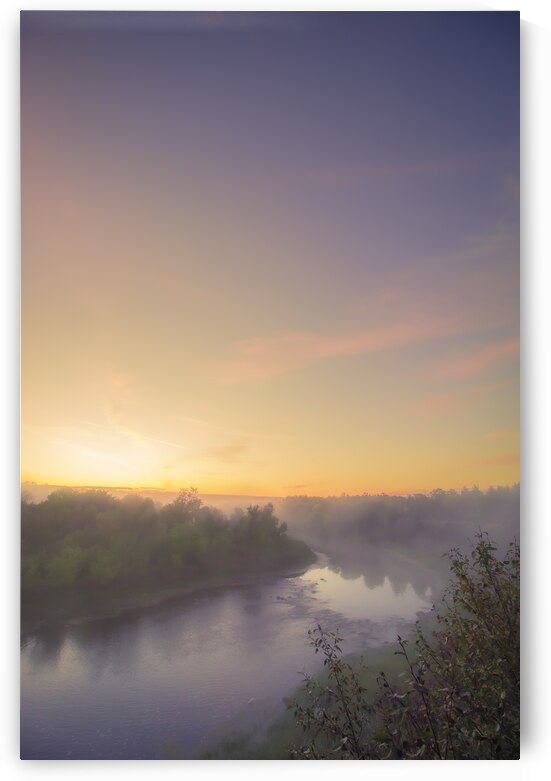 Foggy Sunrise on the Roseau River by Marc Gilbert Photography