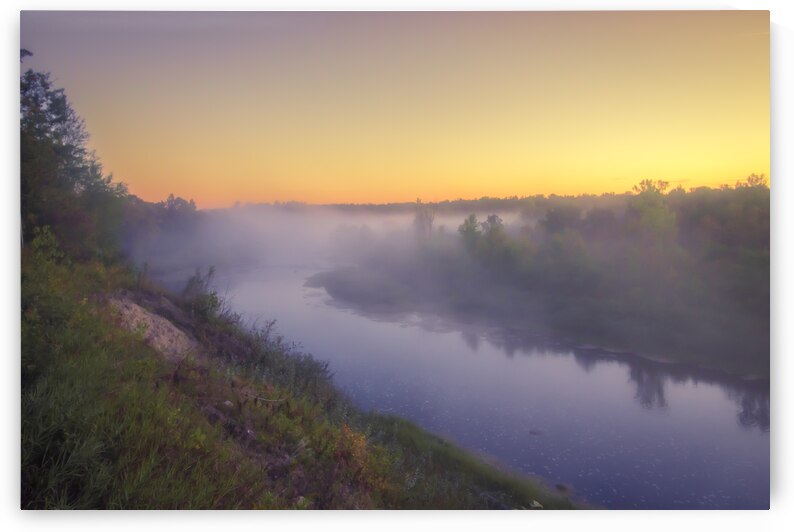 Foggy Sunrise on the Roseau River by Marc Gilbert Photography