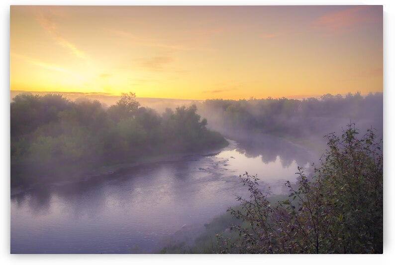 Foggy Sunrise on the Roseau River by Marc Gilbert Photography