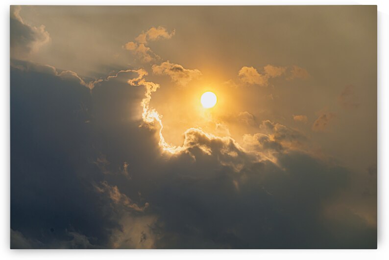 Hazy Sun Behind Clouds by Marc Gilbert Photography