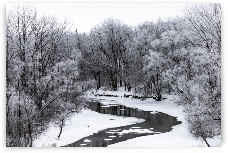 Spillway in Winterfog by Marc Gilbert Photography