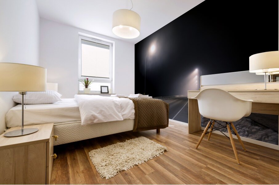 Bridge in the Fog Mural print