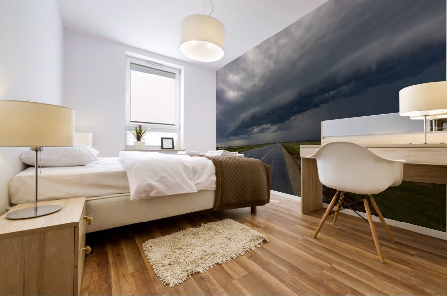 Stormclouds on the Highway Mural print
