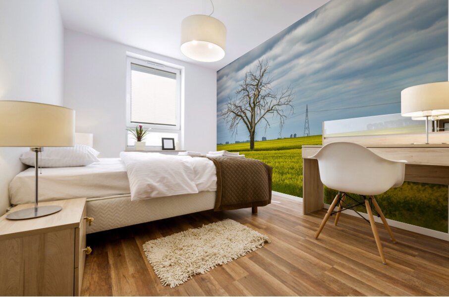 Solitude in Yellow Mural print