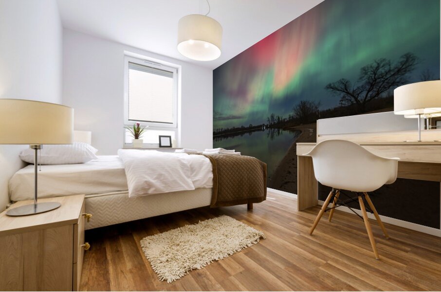 Northern Lights Reflections Mural print