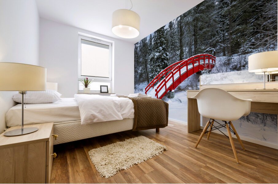 Crimson Crossing Mural print