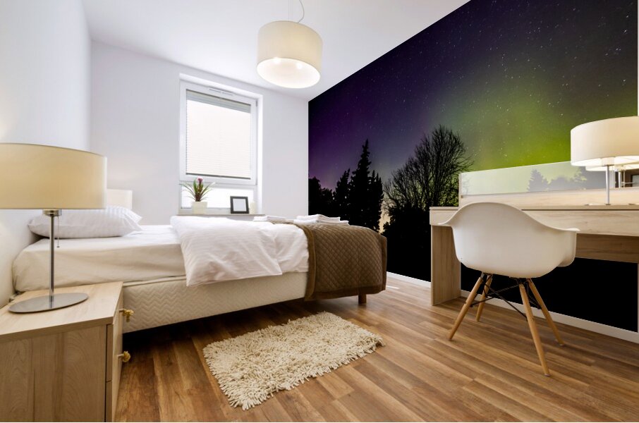 Aurora In the Woods Mural print