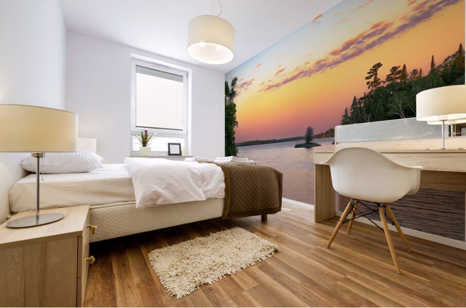 Pastel Sunrise on Shoal Lake Mural print