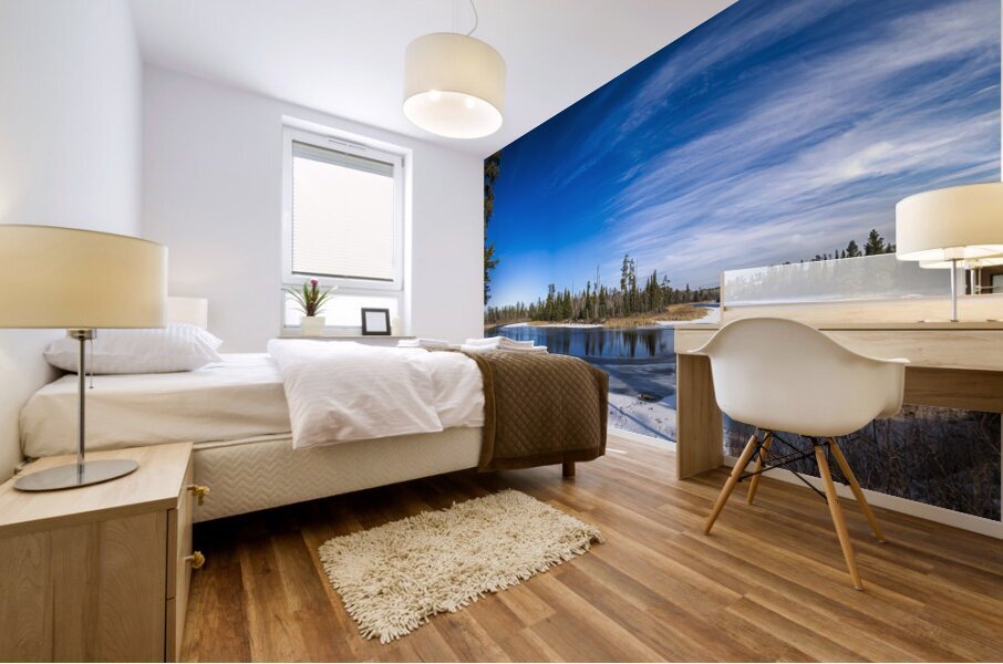 Pine Point Rapids Panorama Mural print