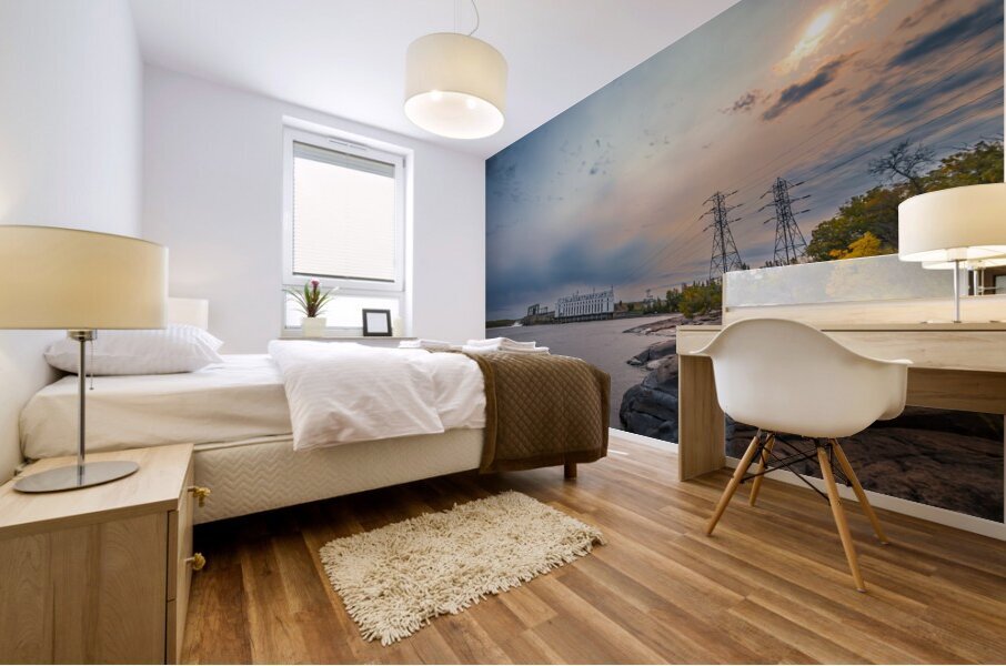 Great Falls Dam Mural print