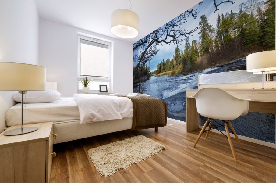 Falls at Pine Point Rapids Mural print