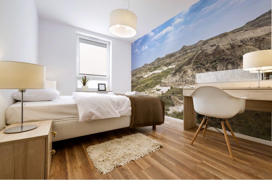 Overlooking the Badlands Mural print