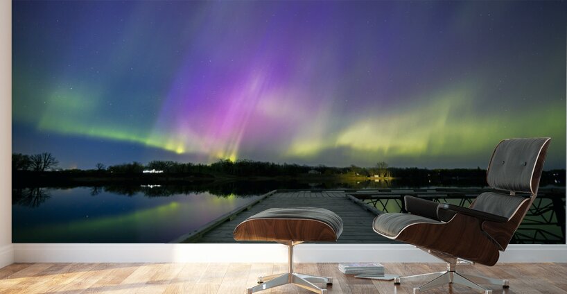 Auroras at the Dock Wall Murals