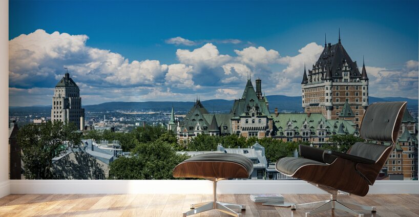 Old Quebec City Skyline Wall Murals