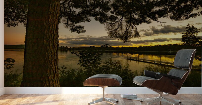 Sunset on the Lake Wall Murals