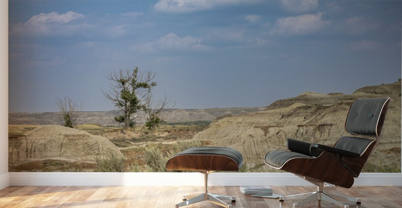 Lone Tree in the Badlands Wall Murals