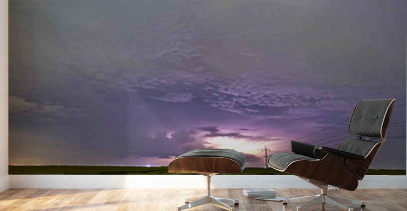 Storm Under Auroras Wall Murals
