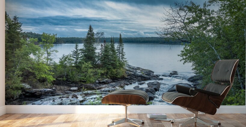 Tulabi Falls on a Cloudy Day Wall Murals