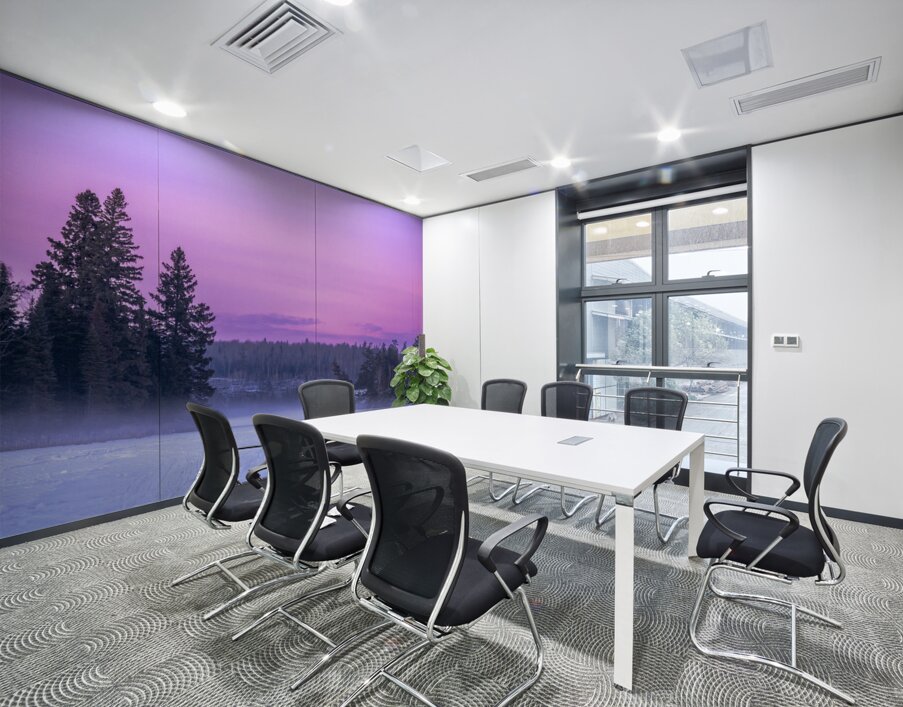 Fog Rising Over Falcon Lake Wall Printing