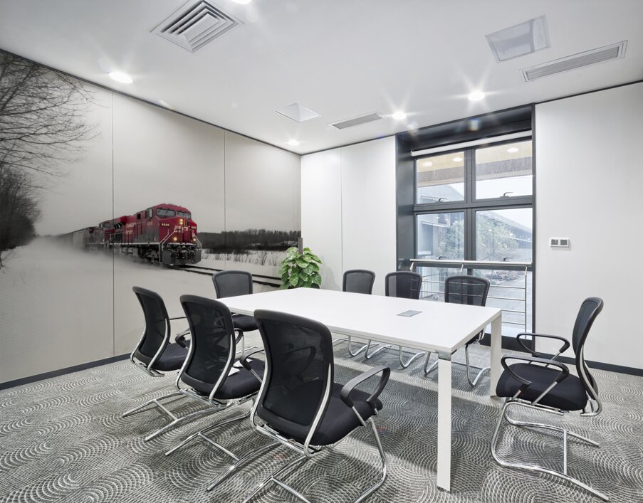 Train After Snowstorm Wall Printing