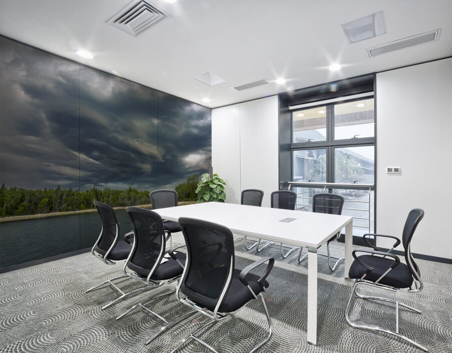 Sunset Under Stormy Sky Wall Printing