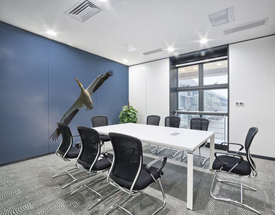 Pelican in Flight Wall Printing