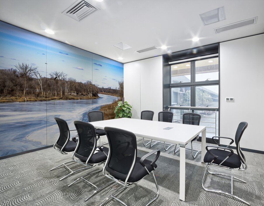 Ice Melt on the Red River Wall Printing