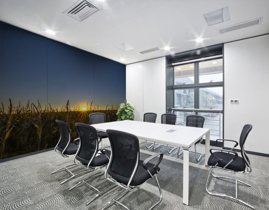 Sunset in the Cornfield Wall Printing