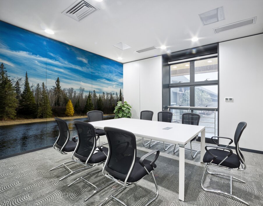 Lone Tamarack Tree Reflection Wall Printing