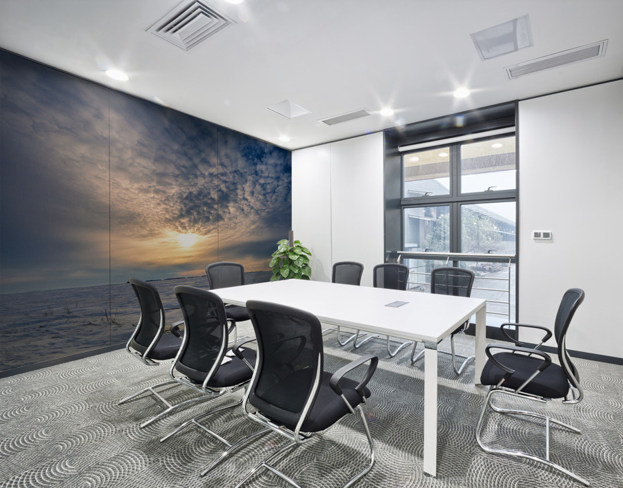 Sunset Over Winter Field Wall Printing