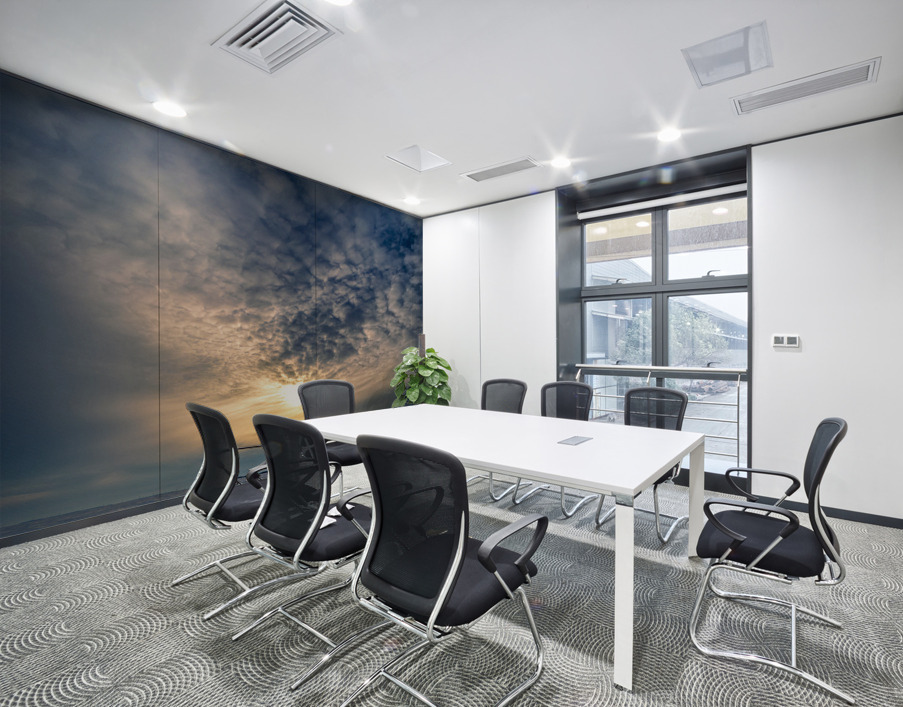 Sunset Over Winter Field Wall Printing