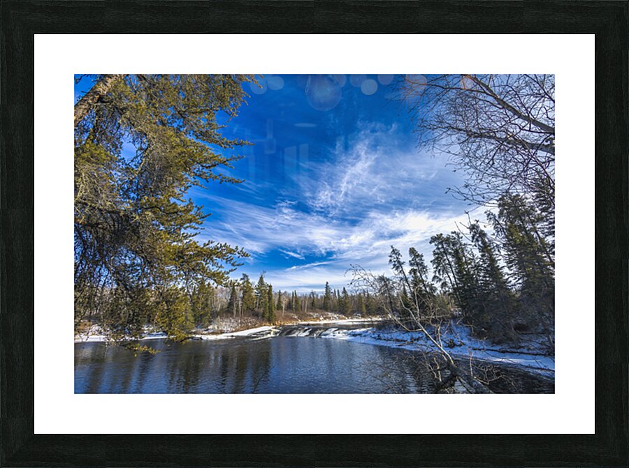 Winter at Pine Point Rapids Picture Frame print