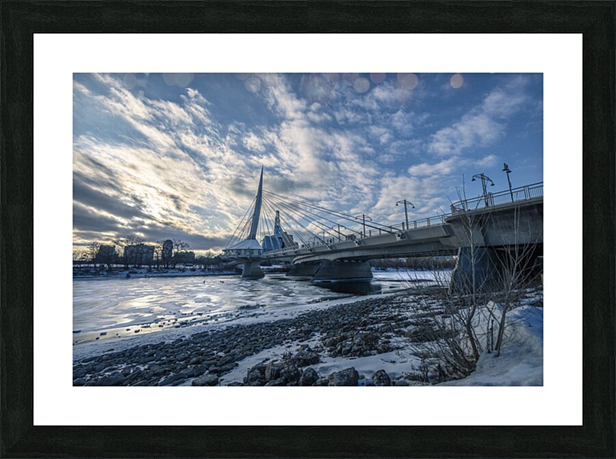 Winter on the Esplanade Riel Picture Frame print