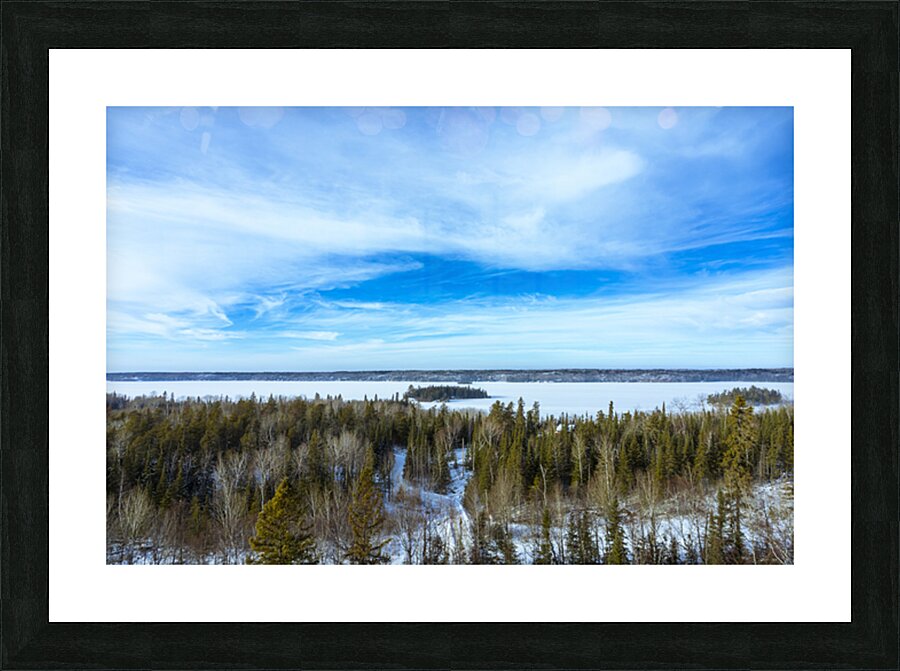 Top of the World in Winter Picture Frame print