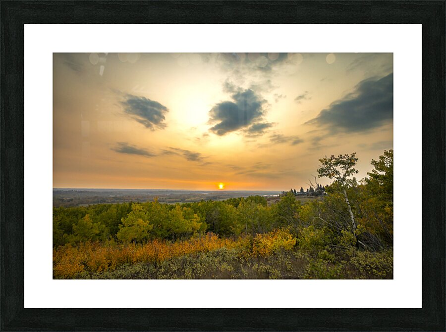 Fall Sunset Picture Frame print