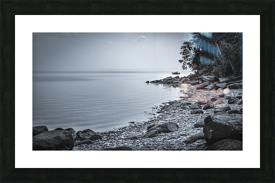 Heclas Coastline - Monochrome Picture Frame print
