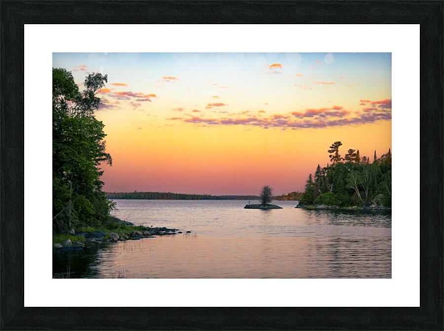 Pastel Sunrise on Shoal Lake Picture Frame print