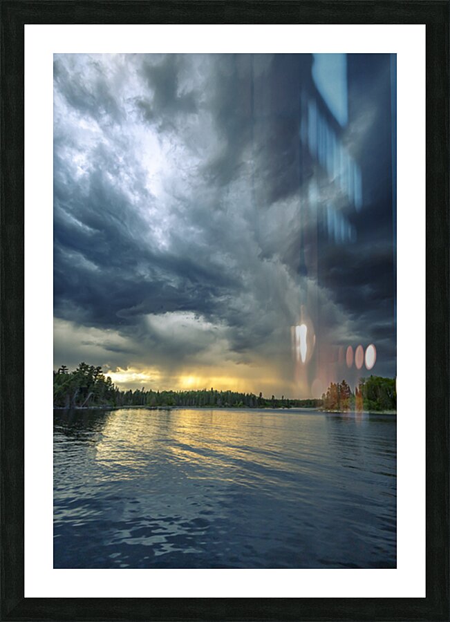 Sunset Under Stormy Sky Picture Frame print