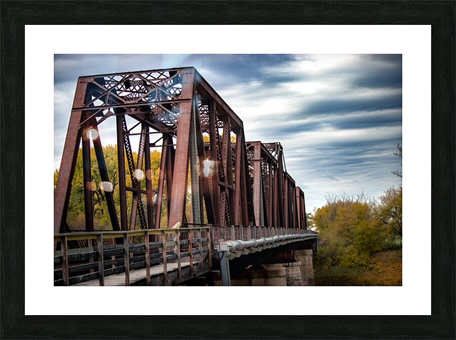 Emerson Train Bridge Picture Frame print