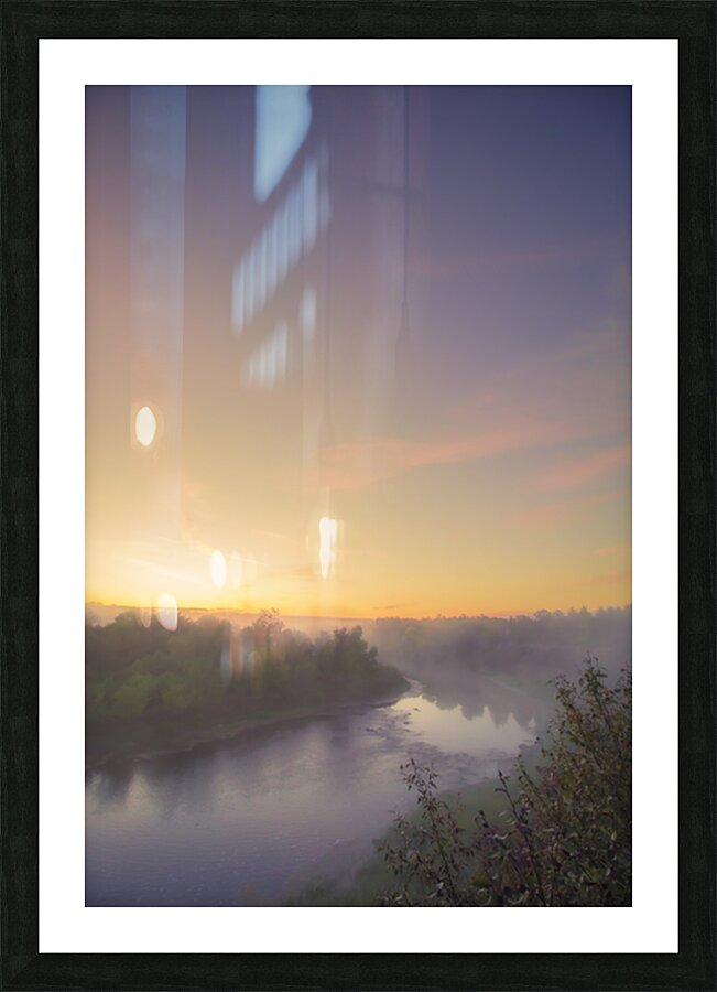 Foggy Sunrise on the Roseau River Picture Frame print