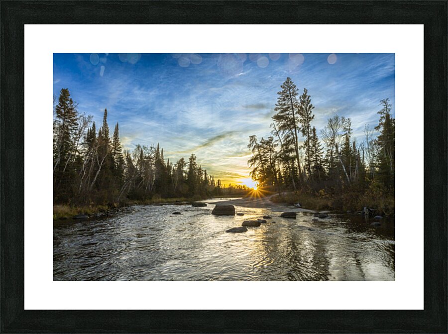Sunset at Pine Point Rapids Picture Frame print